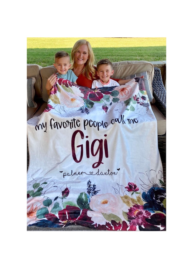 Personalized Grandparent Blanket Personalized Grandma Etsy