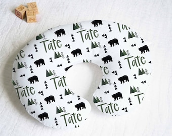 Nursing Pillow Cover - Personalized Boppy Cover - Customized Nursing Cover - Baby Shower Gift - Personalized Baby Gift - Woodland Nursery