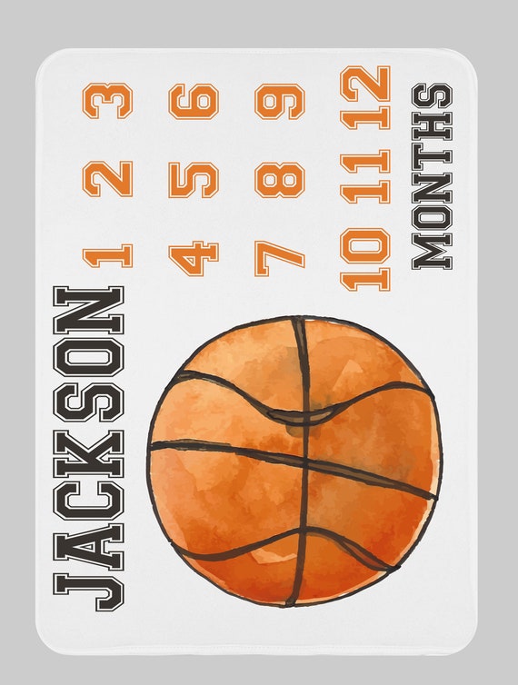 Basketball outlet milestone blanket