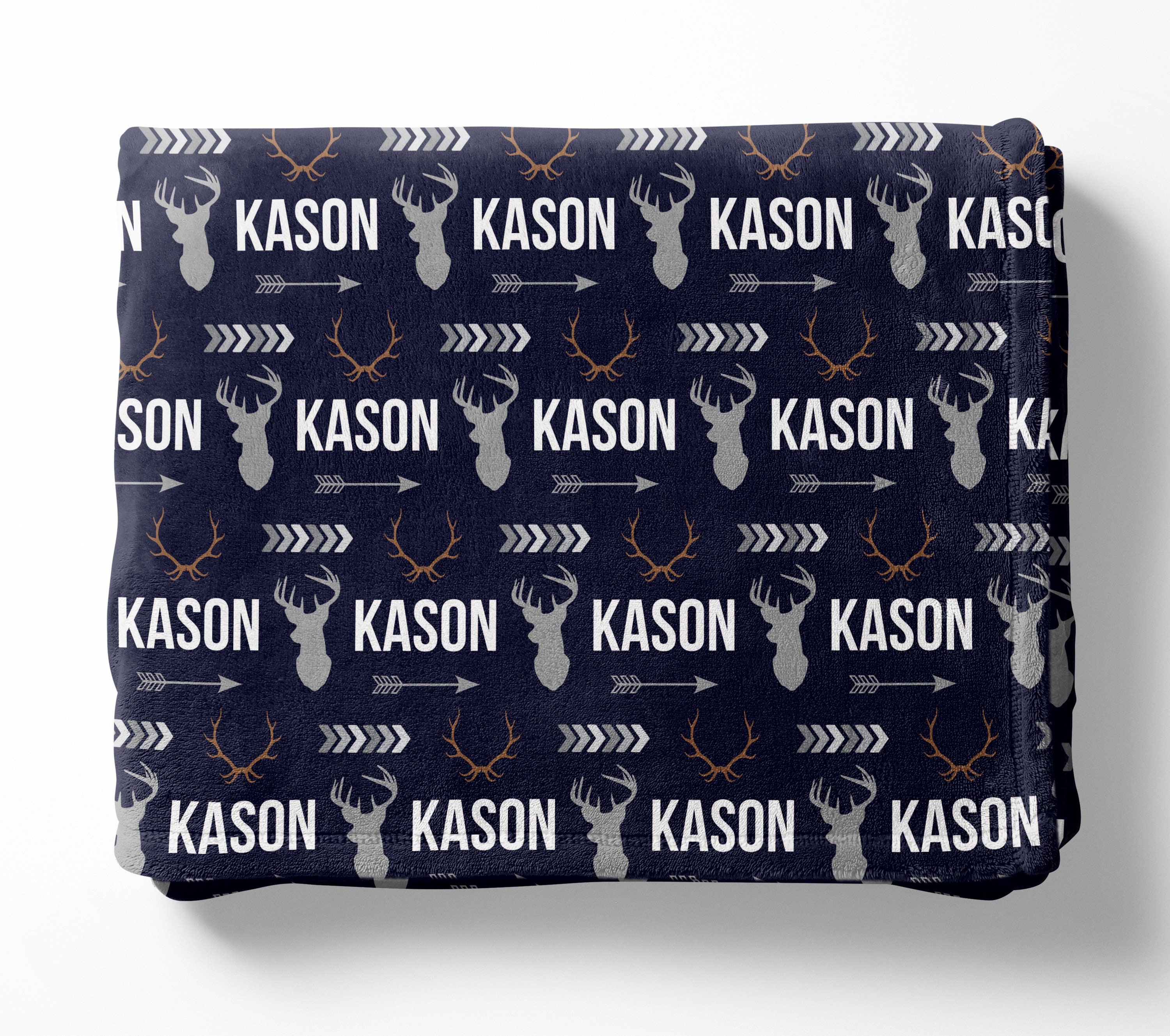 Deer Hunting Boy Baby Blanket Personalized Deer Baby Blanket Etsy