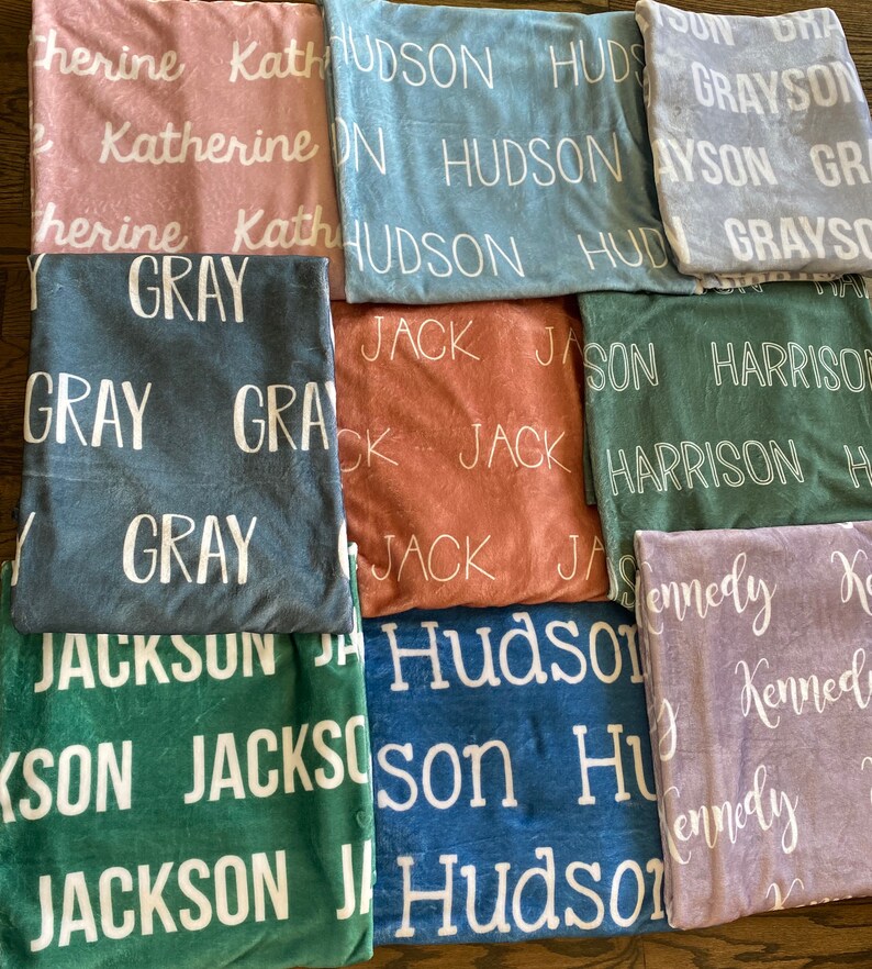 Monogram Blanket Personalized Blanket Custom Blanket Etsy