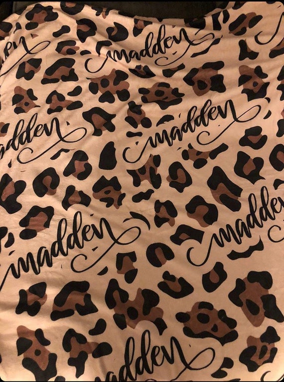 Personalized Leopard Blanket Leopard Blanket Leopard Room Etsy