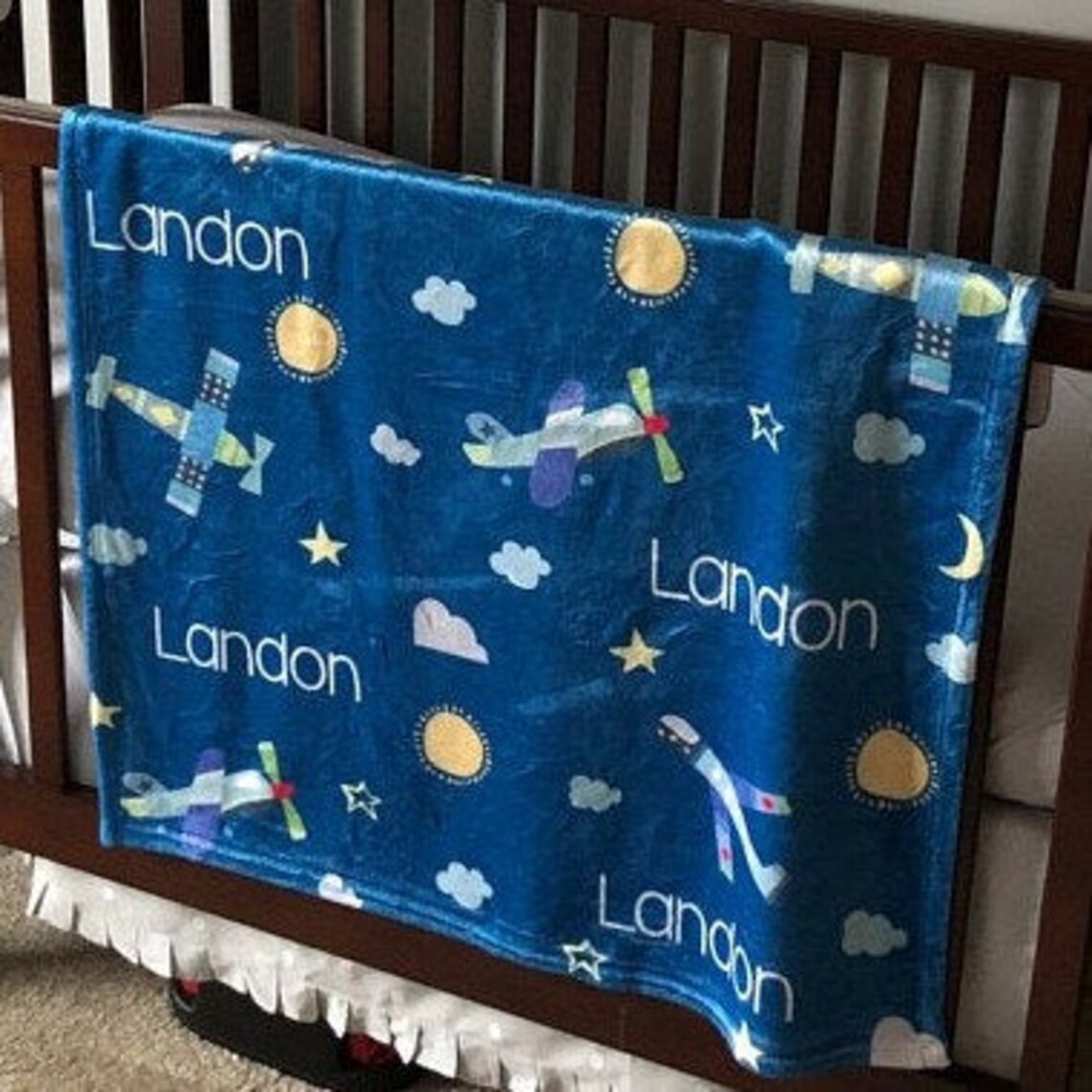 Plane Ship Blanket Space Blanket Airplane Blanket Kids Etsy