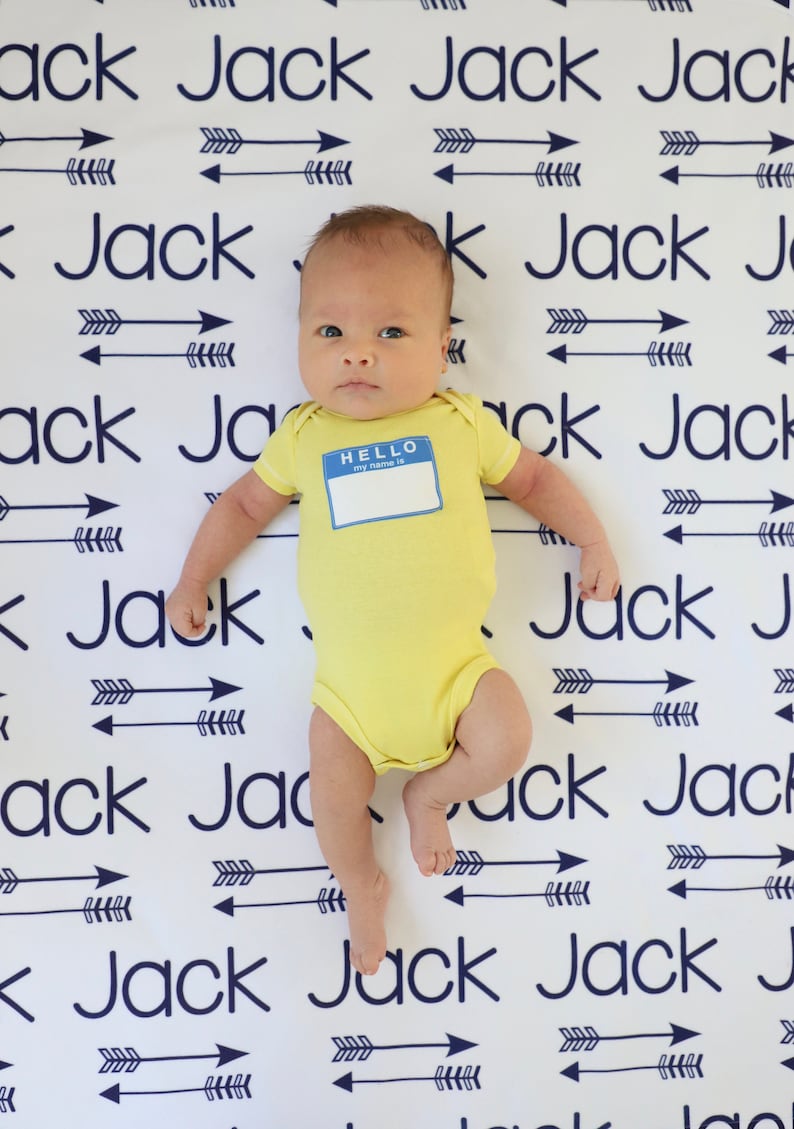 Arrow Blanket Name Blanket Baby Name Blanket Etsy