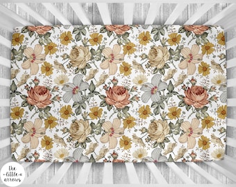 vintage floral cot sheet