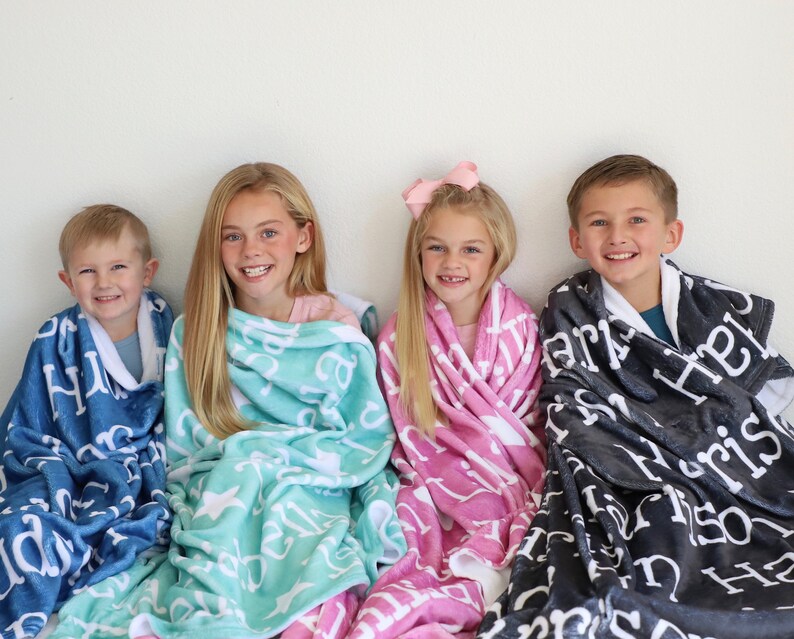 Monogram Blanket Personalized Blanket Custom Blanket image 0