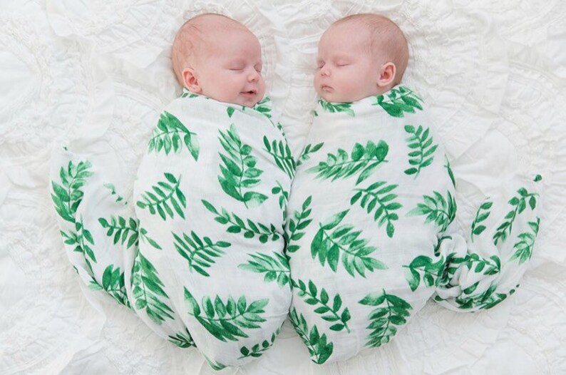 Muslin Swaddle Blanket Leaf Swaddle Swaddle Blanket Gauze Etsy