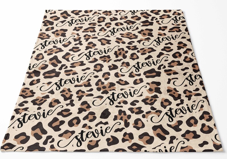 Personalized Leopard Blanket Leopard Blanket Leopard Room | Etsy