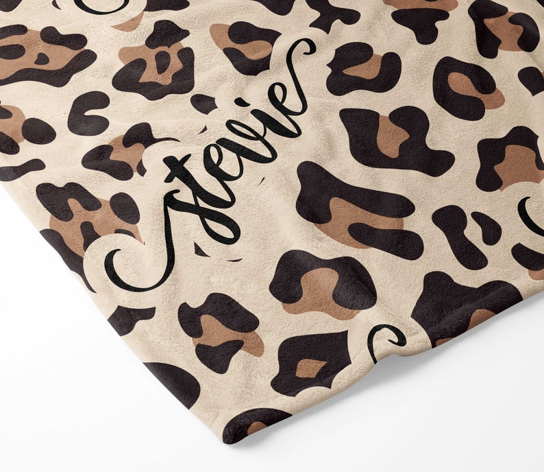 Personalized Leopard Blanket Leopard Blanket Leopard Room Etsy