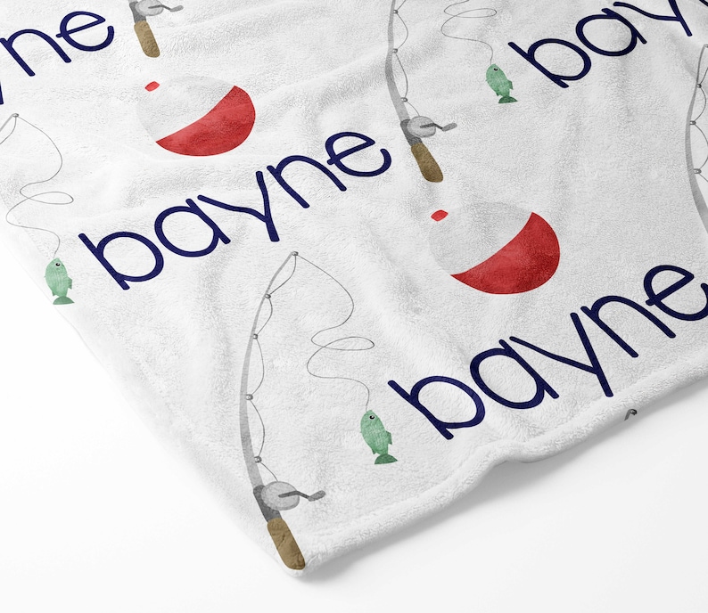 Fishing Blanket Personalized Baby Blanket Monogram Baby Etsy