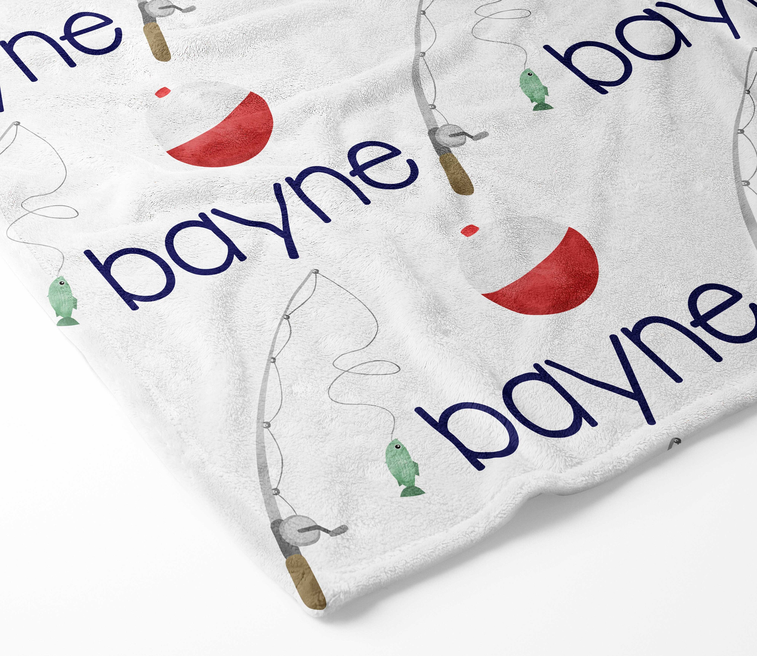 Fishing Blanket Personalized Baby Blanket Monogram Baby Etsy