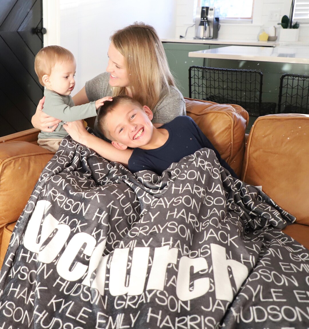 Personalized Family Blanket Personalized Grandparent Blanket Family