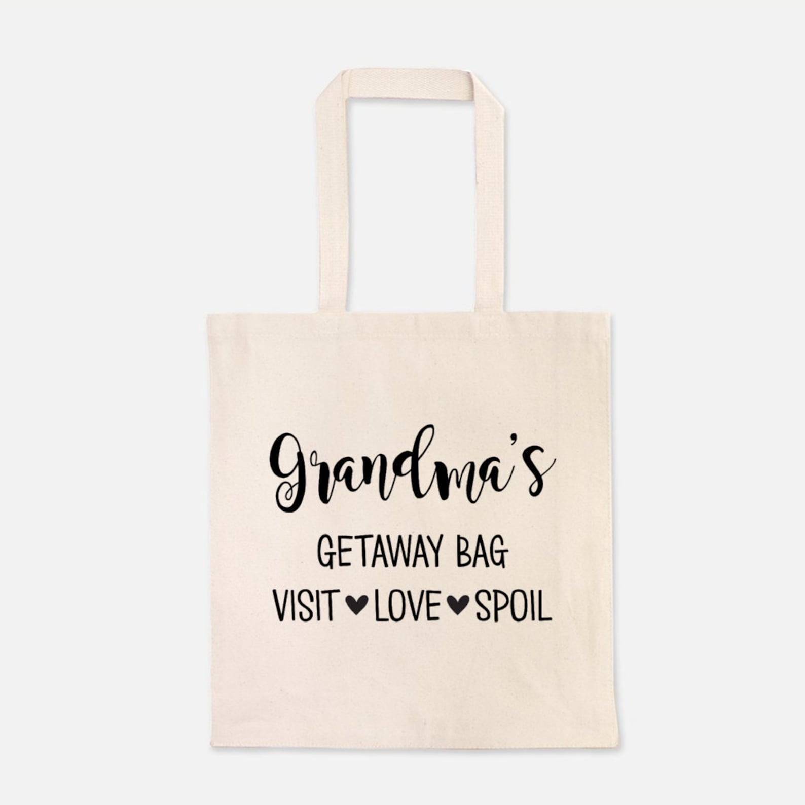 Grandma Tote Canvas Bag Personalized Grandma Bag Grandkid Etsy