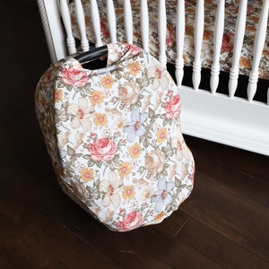Floral Car Seat Cover Carseat Canopy Carseat Cover Baby - Etsy