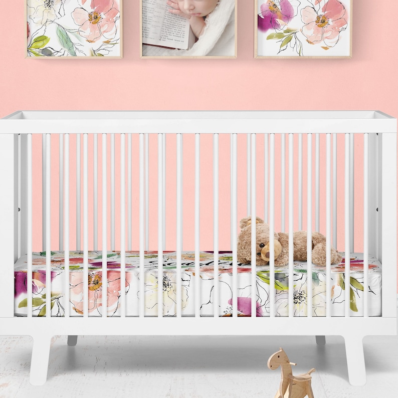 Personalized Crib Sheet Baby Girl Crib Sheet Personalized Etsy
