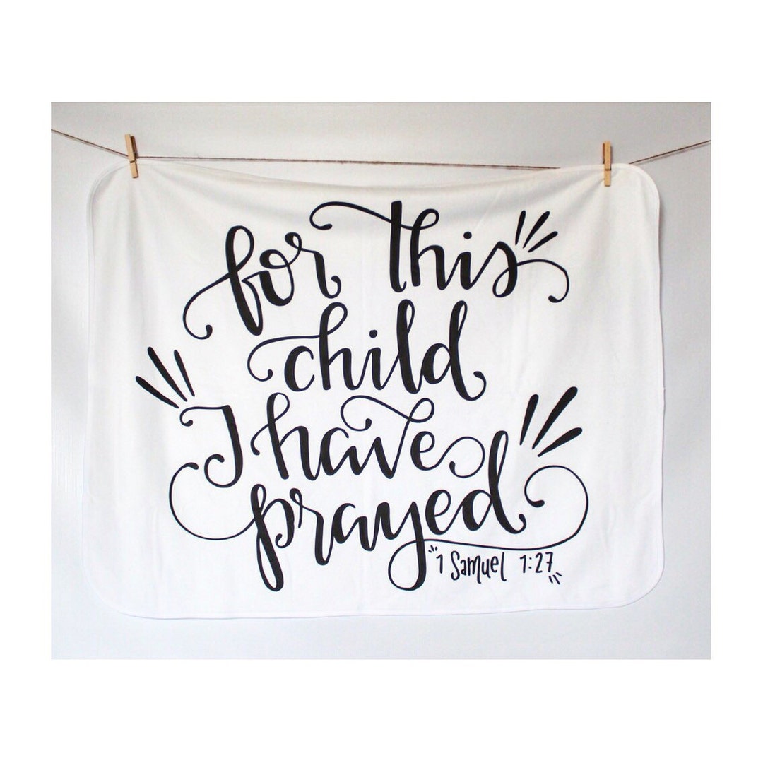 Bible Verse Blanket Swaddle Receiving Blanket Baby Shower Gift Baptism