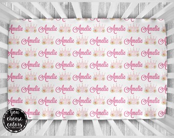 Personalized Crib Sheet - Baby Girl Crib Sheet - Personalized Nursery Bedding - Monogram Girl Crib Sheet - Floral Baby Bedding - Crib Sheet