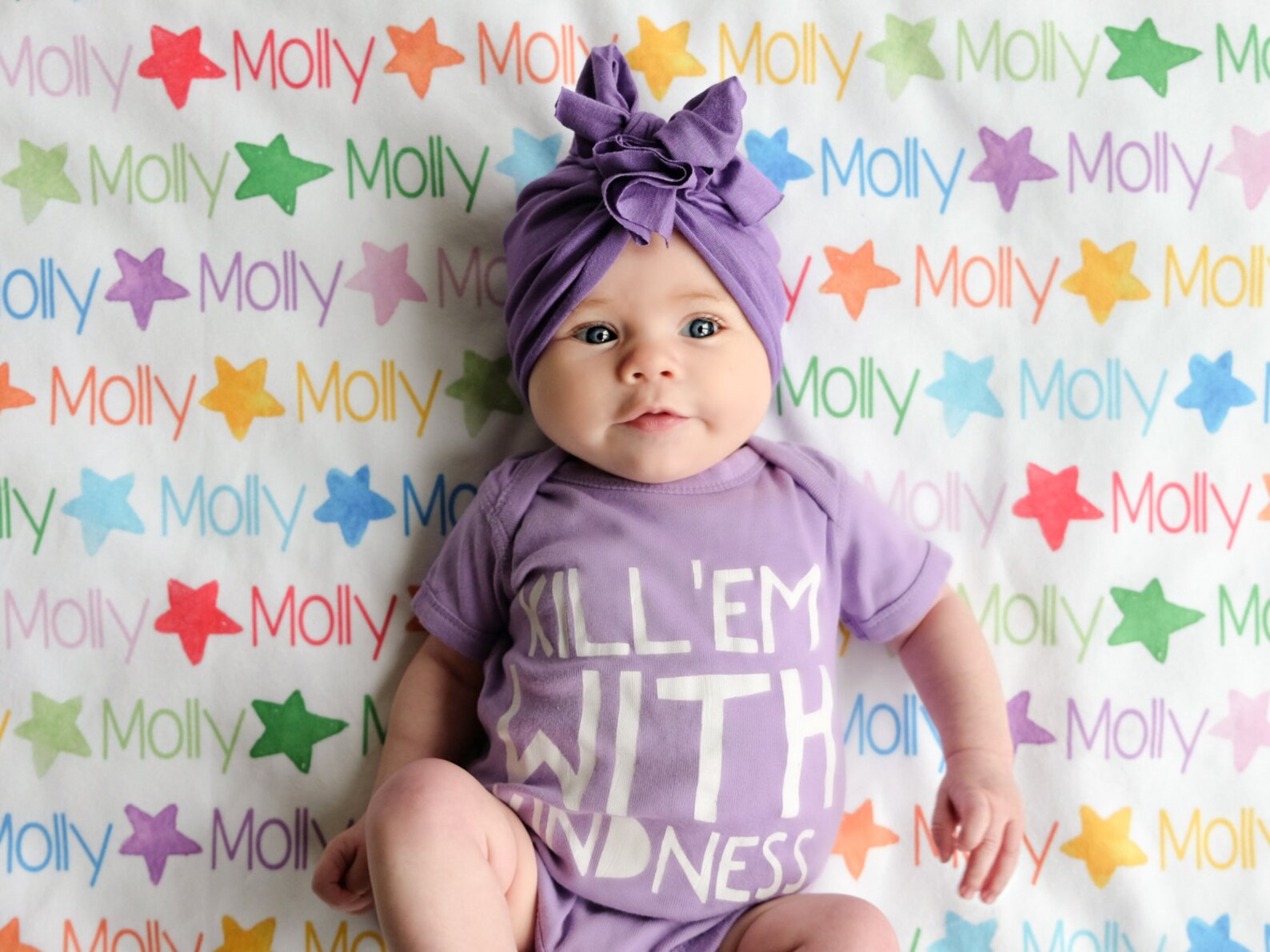 Stars Blanket Baby Name Blanket Personalized Baby Blanket Etsy