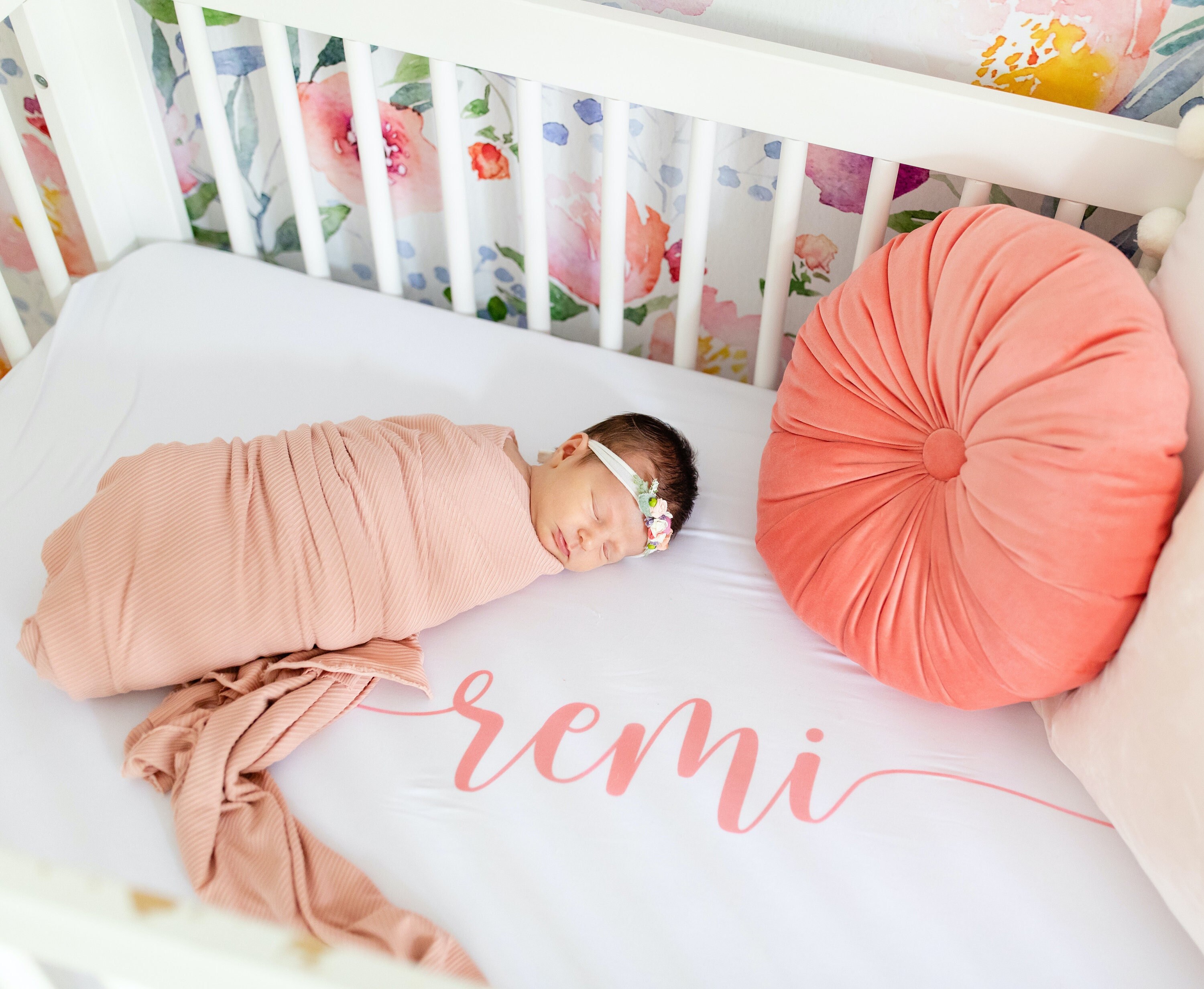 monogram crib sheets