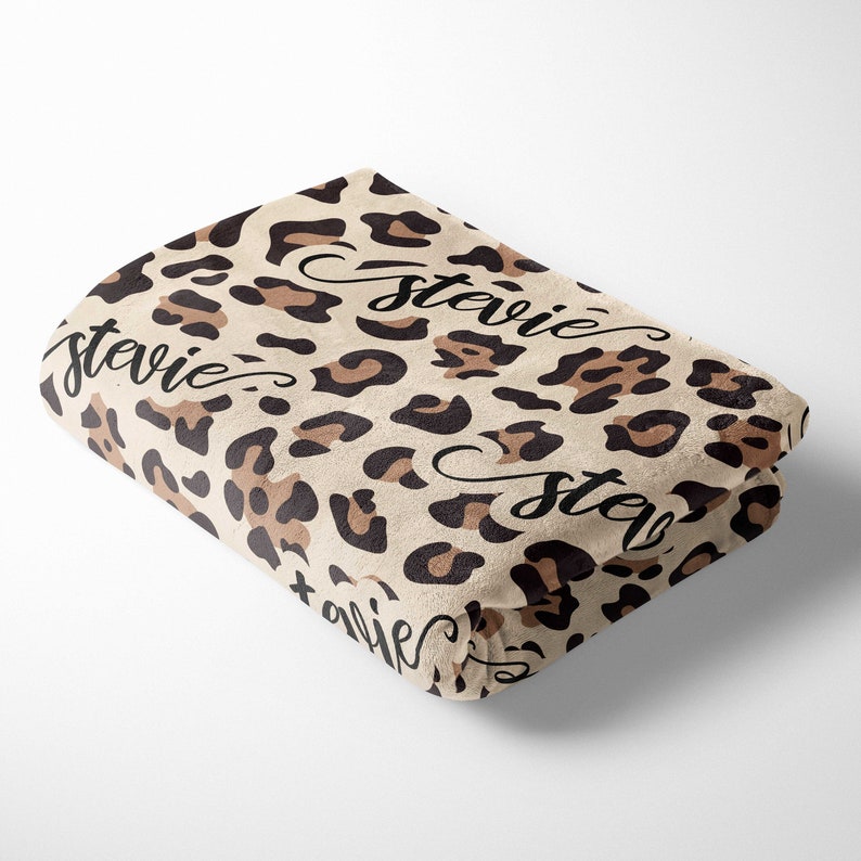 Personalized Leopard Blanket Leopard Blanket Leopard Room Etsy