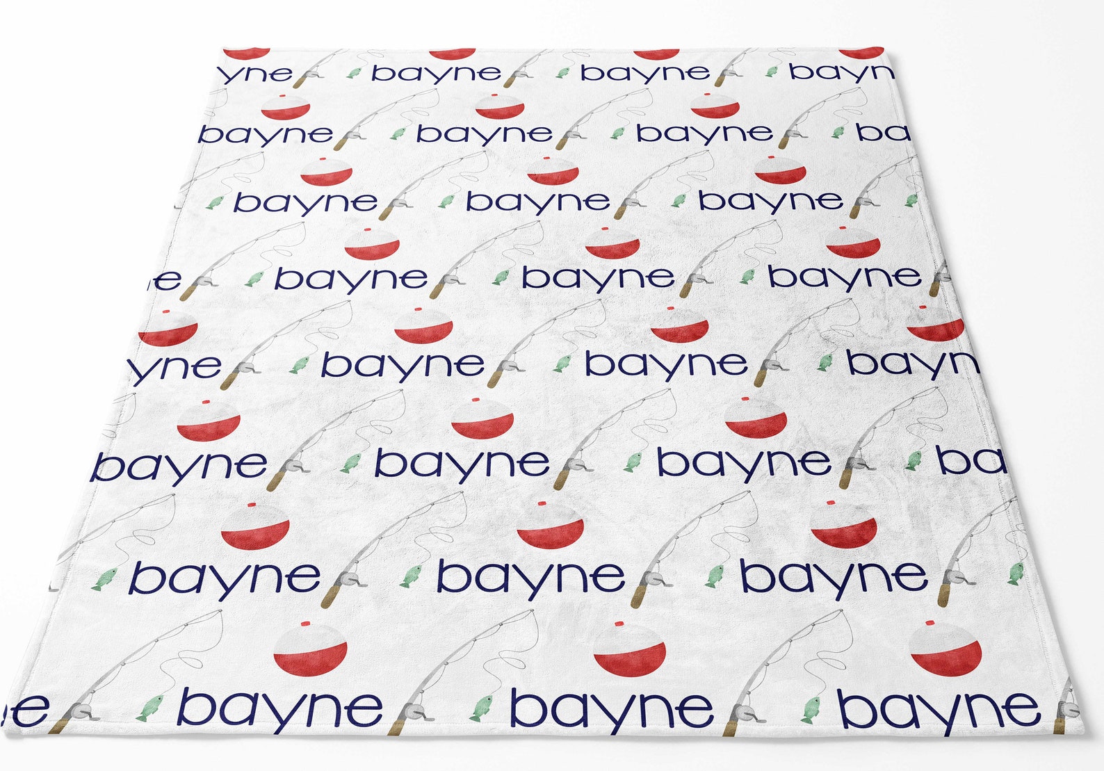 Fishing Blanket Personalized Baby Blanket Monogram Baby Etsy