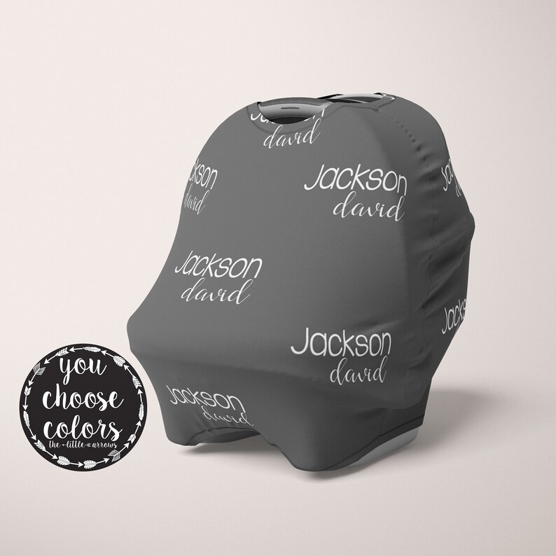 Personalized Baby Car Seat Cover Name Car Seat Cover Etsy