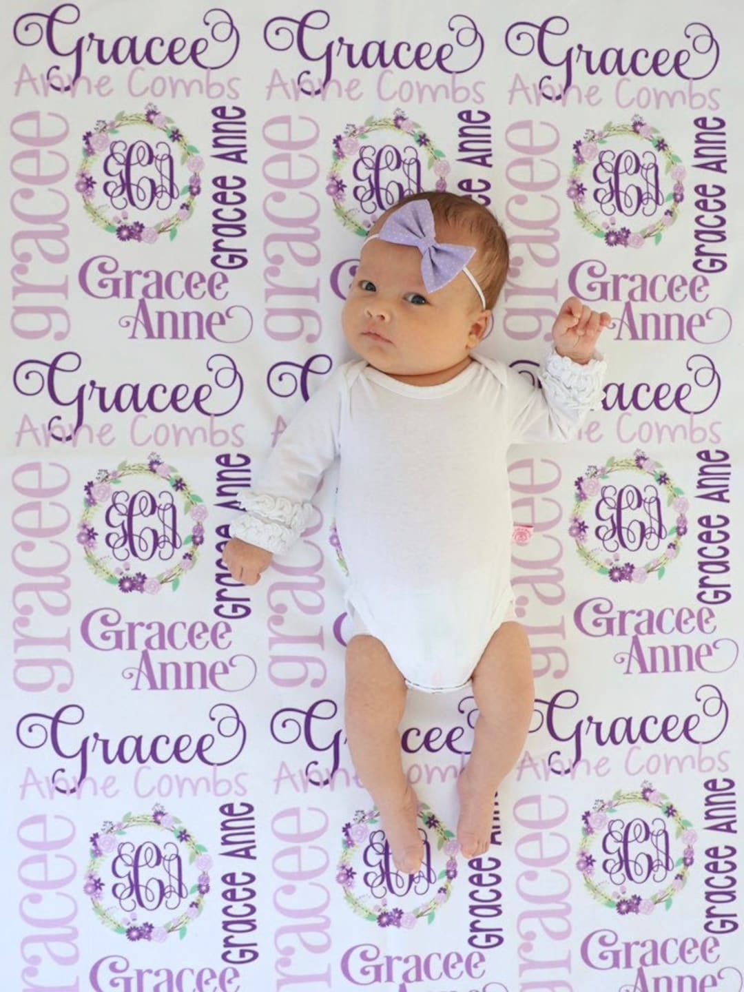 Personalized Baby Blanket Monogram Baby Blanket Swaddle Receiving Blanket Baby Shower Gift Custom Blanket Etsy