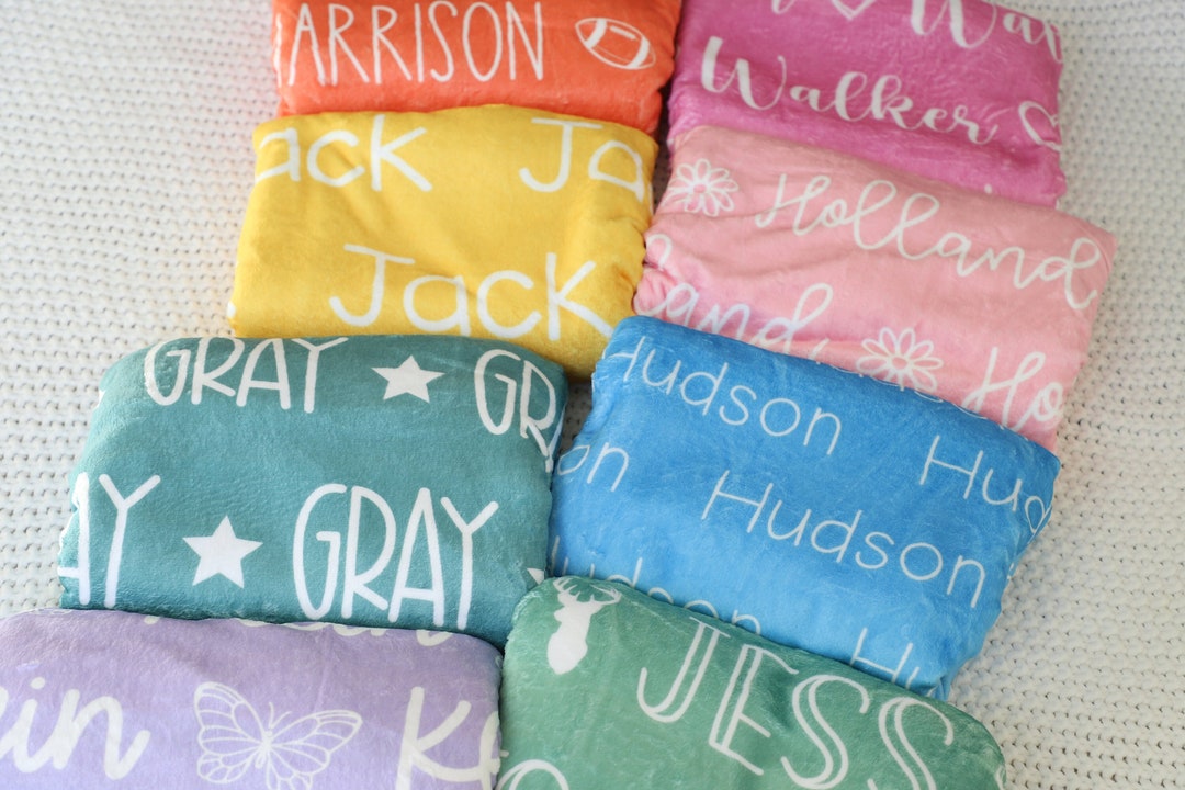 Kid Name Blanket Soft Kid Plush Blanket Kid Christmas Gift Christmas