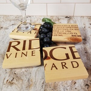 Ridge Vineyards Coasters: Handmade Napa Wine Country Wood Coasters