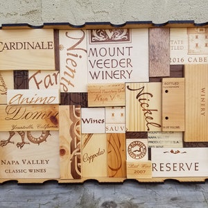 Napa Valley Winery Collage, Framed Napa Valley Art, Napa Original Artist, Napa Valley Hanging Wall Art, Wine Country Hanging Wall Picture
