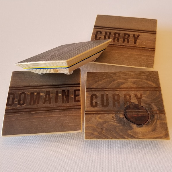 Domaine Curry Winery, Floating Table Coasters, Napa Valley Wine Coasters, Wine Country Coasters, Steph Curry, Warriors Basketball Coasters