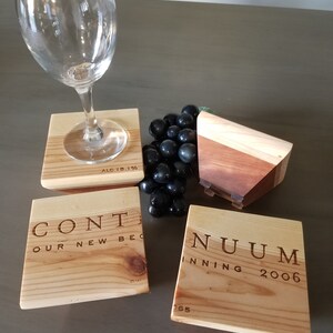 Handmade Napa Valley Wine Coasters: Exotic Wood Tall Coaster Set