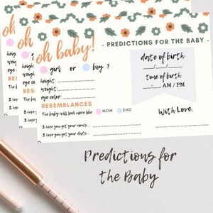 Sexe révèlent prédiction cartes bébé douche jeu//téléchargement instantané imprimable