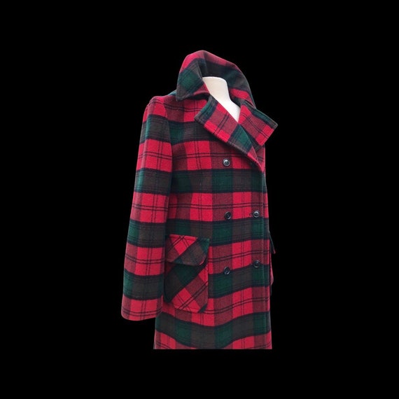 Vintage Classic Pendleton Plaid Red Tartan Coat P… - image 8