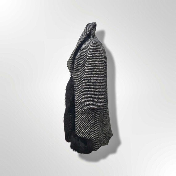 60’s LIlli Ann Couture Coat in Black and White wi… - image 7