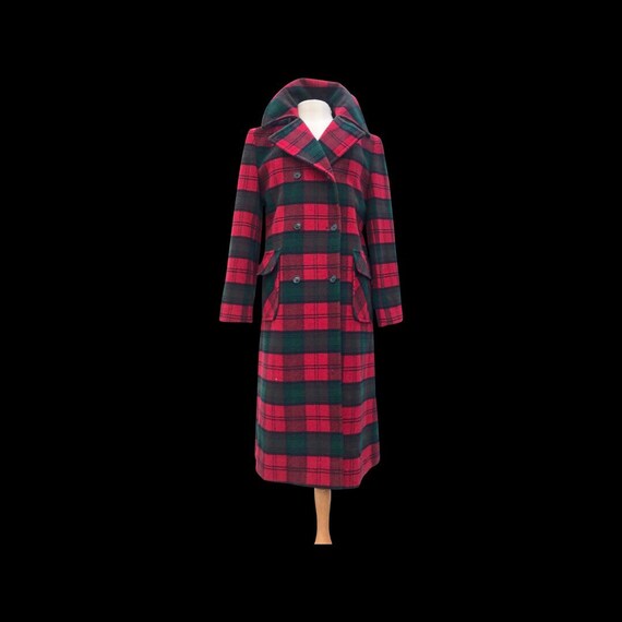 Vintage Classic Pendleton Plaid Red Tartan Coat P… - image 9