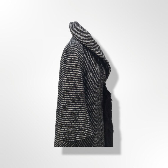 60’s LIlli Ann Couture Coat in Black and White wi… - image 6