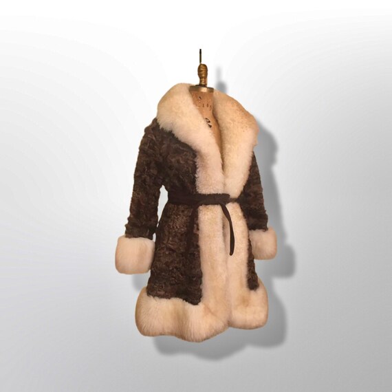 Vintage Coat 70’s Brown MASSIVE Shearling Curly L… - image 7