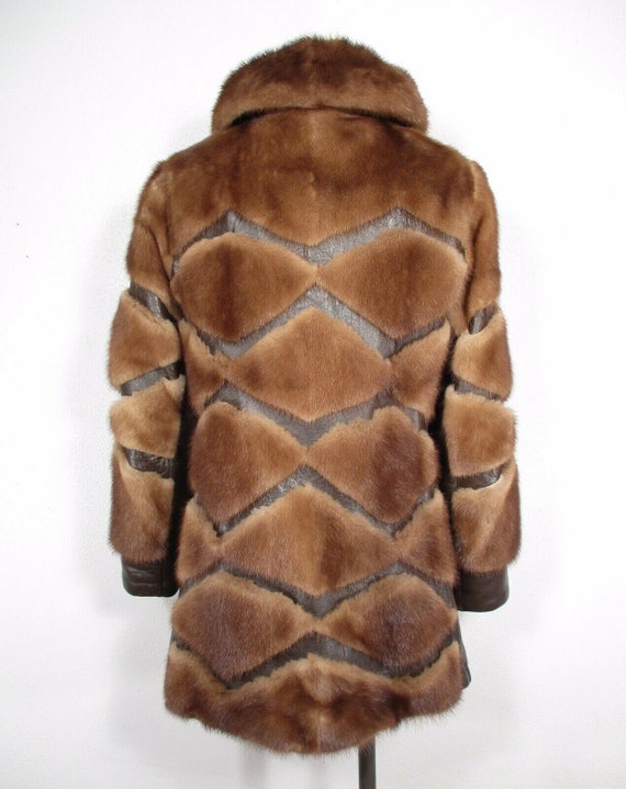 Vintage 60s Women's Coat- Mod Honey Mink Car Coat… - image 3