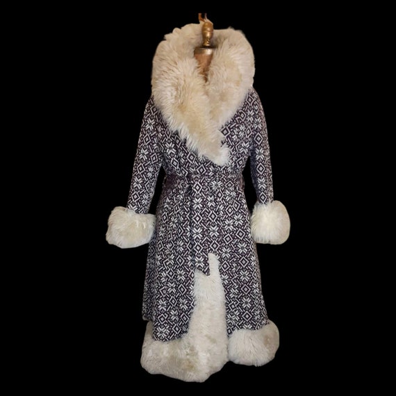 Sheep Shearling Carpet Tapestry Coat Penny Lane G… - image 3