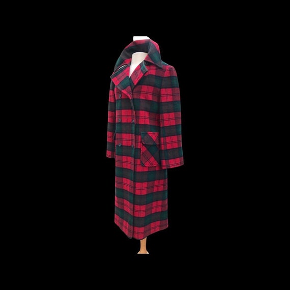 Vintage Classic Pendleton Plaid Red Tartan Coat P… - image 2