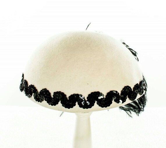 Mad Men Does Flapper --Art Deco Hat Wool 60s Does… - image 3