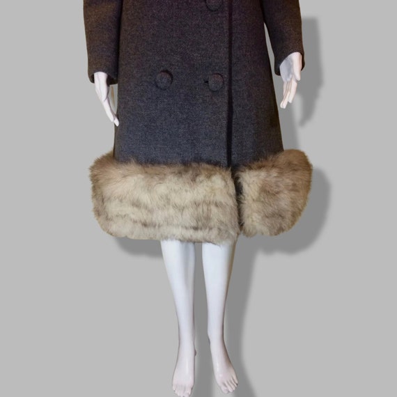 Lilli Ann Coat- 60s Mod Grey Thick Wool and Norwe… - image 8