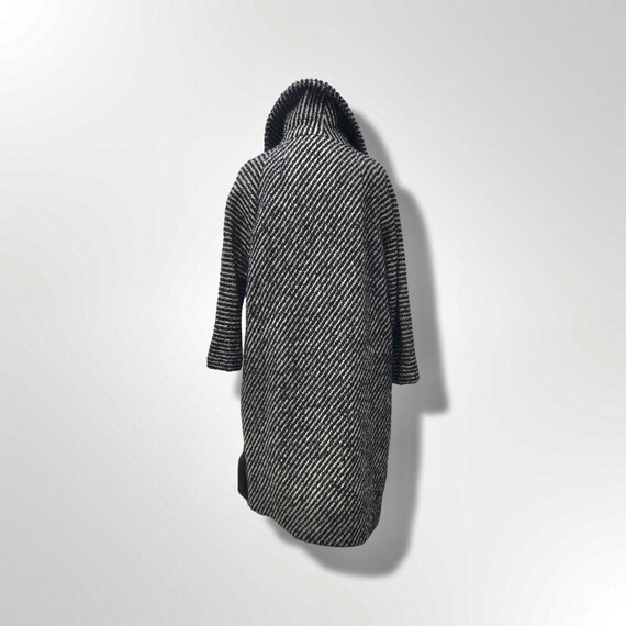 60’s LIlli Ann Couture Coat in Black and White wi… - image 4
