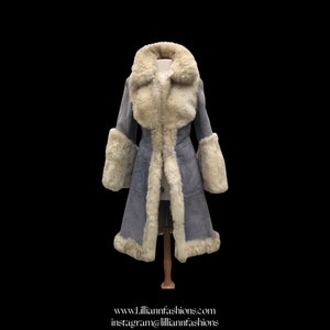 70’s Penny Lane Suede and Shearling True Vintage Afghan Curly Lamb Made in Turkey