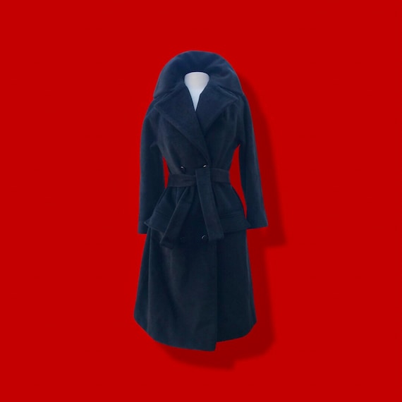 Black Lilli Ann Wool Double Breasted Basic Black … - image 1