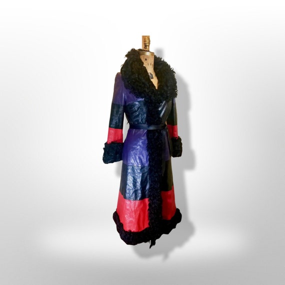 70S Christian Dior Couture  Leather Curly Mongoli… - image 4