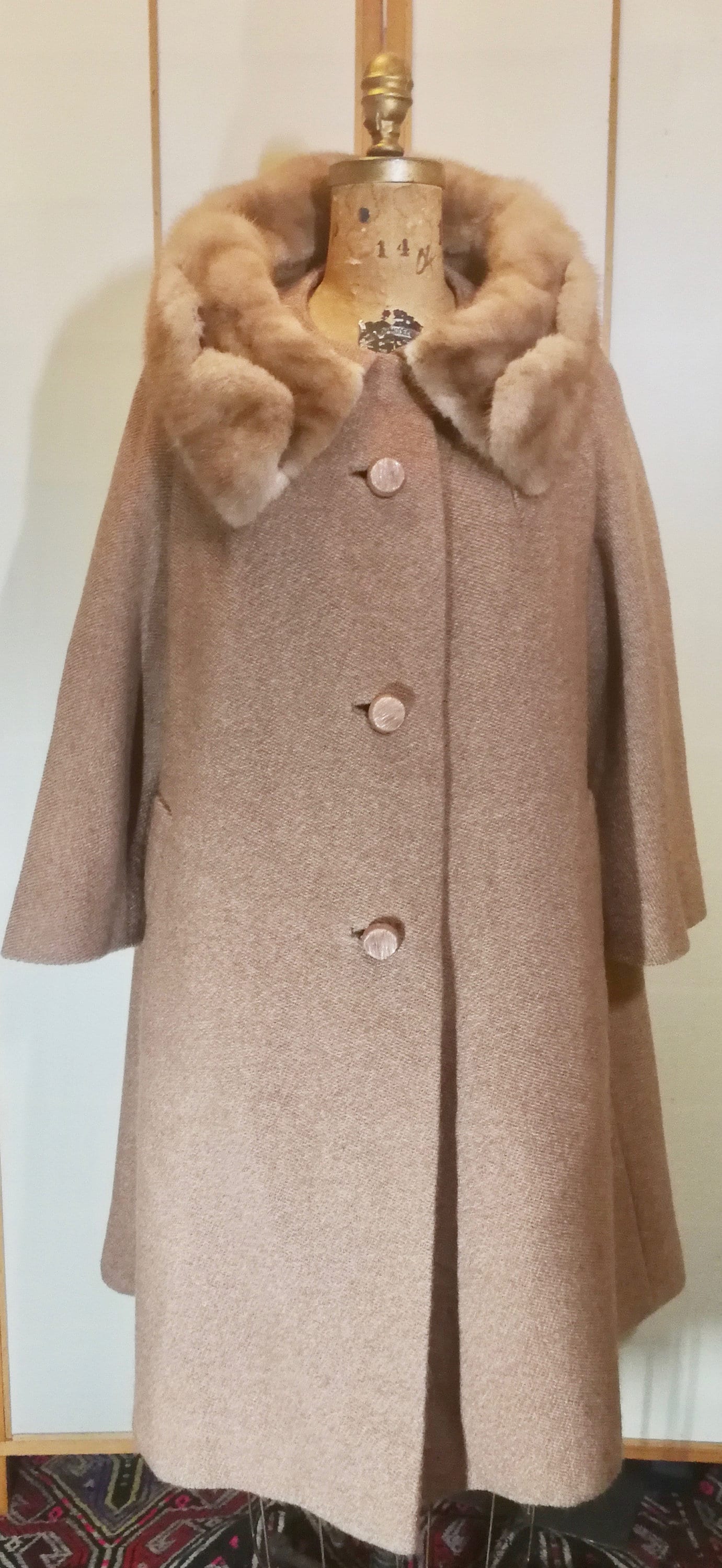 camel swing coat