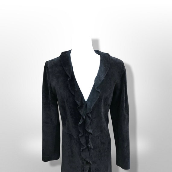 Nuance Verana Sparkle Suede Duster in Plum