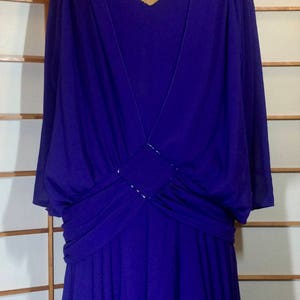 Blue Purple Cocoon 80's Glam Does 1920'S 20'S Flapper Dress Two Layers ...